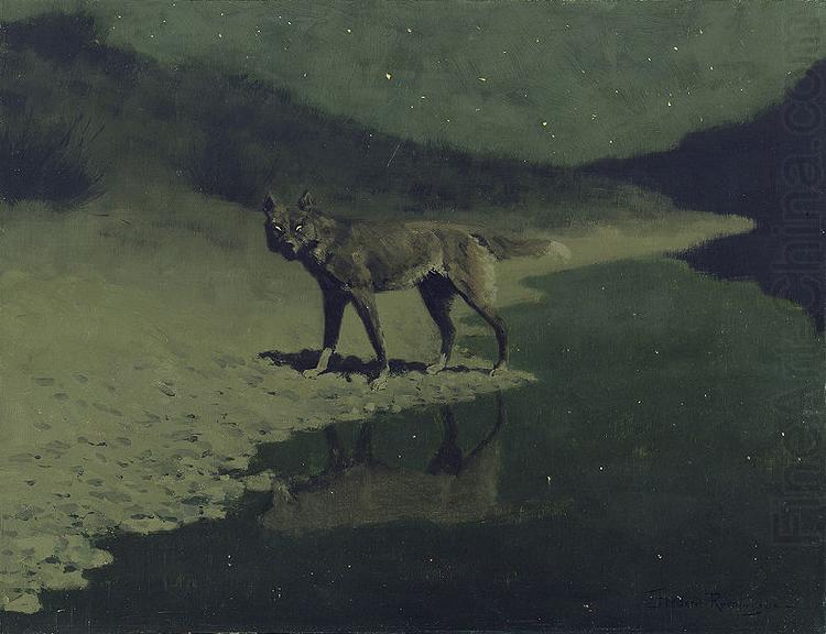 Frederic Remington Moonlight, Wolf china oil painting image